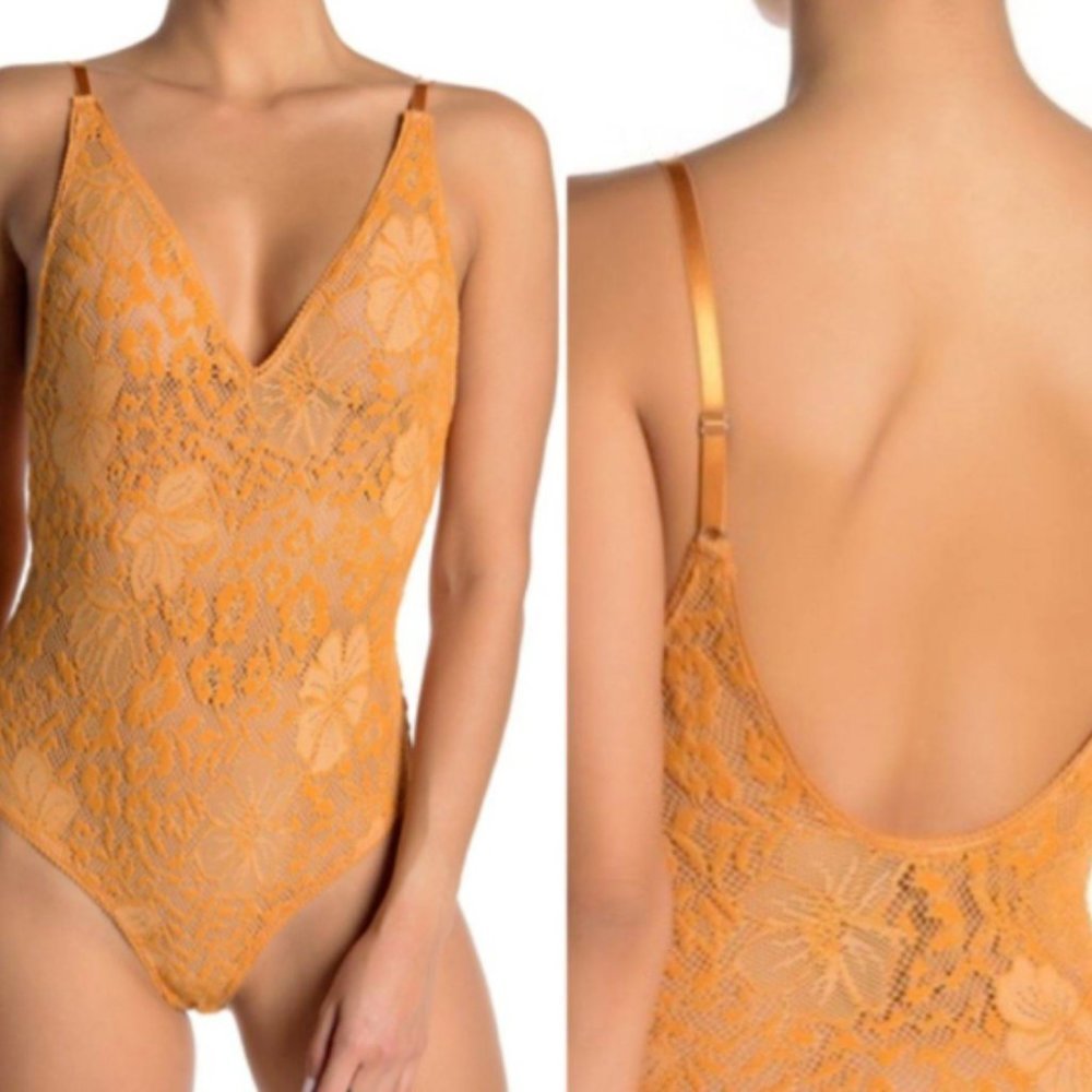 Free People Live It Up Lace Tangerine XS (0-2)